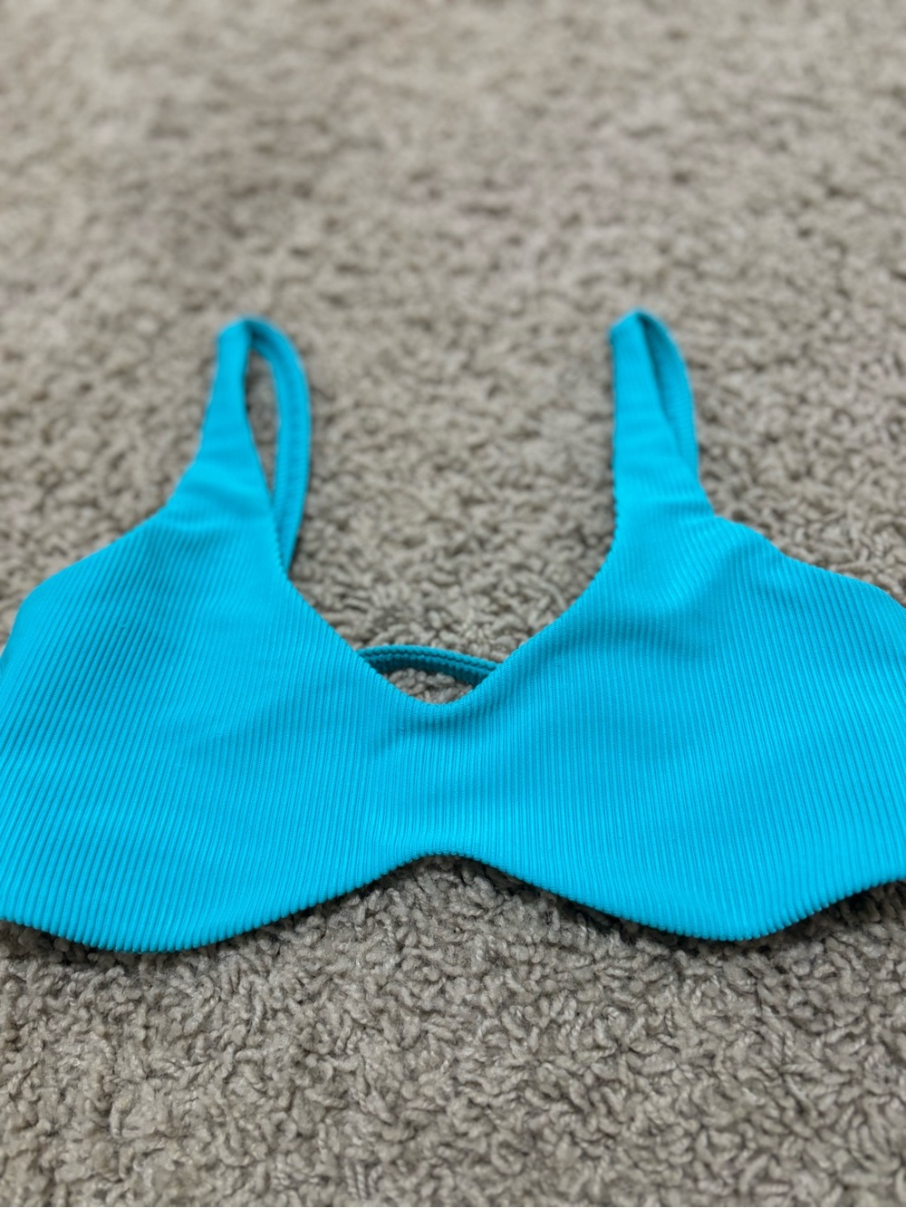 Tiger Friday Aqua Ribbed Top